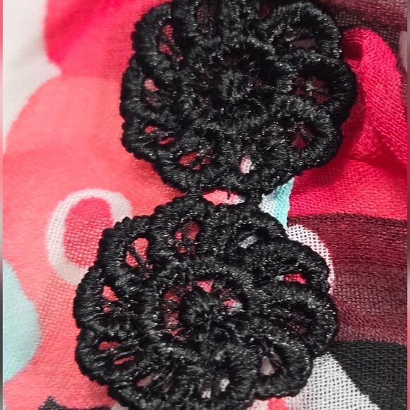 Kate Spade Pink Floral Baby Girl Dress 12M Ruffle Chiffon Lace Designer Fashion - Picture 5 of 7